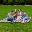 NEW Portable 3-Layer Outdoor Picnic Blanket-Black And White Plaid - 200 X 200CM Carousel 7