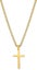 Mens Titanium Steel Cuban Link Chain with Cross Pendant in 14K Gold - SALE! Carousel 1