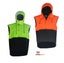 Caution Hooded Oilskin D/O Sleeveless Vest - Orange or Yellow - Sizes S to 7XL Carousel 1