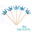 Cake Design Decorating Cupcake Topper Blue Crowns *Over Stocked* Carousel 4
