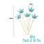 Cake Design Decorating Cupcake Topper Blue Crowns *Over Stocked* Carousel 3