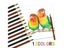 50/60pcs Colorful HB Nib Pencil Set 12colors Art Stationery Carousel 7