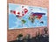 150x100cm Non-woven World Physical Map With Country Flags Plate For Office Carousel 7