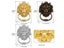 1 Piece 6 Inch Door Knocker Classical Vintage Retro Home Decor Wall Hanging Carousel 7
