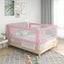 vidaXL Toddler Safety Bed Rail Pink 140x25 cm Fabric Carousel 1