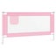 vidaXL Toddler Safety Bed Rail Pink 160x25 cm Fabric Carousel 2