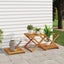 vidaXL 3-Tier Folding Shelf Brown 43x31x63 cm Solid Wood Acacia Carousel 3