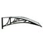vidaXL Door Canopy Black and Transparent 80x80 cm Polycarbonate Carousel 4
