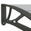 vidaXL Door Canopy Black and Transparent 80x80 cm Polycarbonate Carousel 5