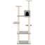 vidaXL Cat Tree with Sisal Scratching Posts Light Grey 153 cm Carousel 3