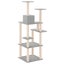 vidaXL Cat Tree with Sisal Scratching Posts Light Grey 153 cm Carousel 5