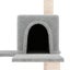 vidaXL Cat Tree with Sisal Scratching Posts Light Grey 153 cm Carousel 6