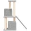vidaXL Cat Tree with Sisal Scratching Posts Light Grey 82 cm Carousel 4