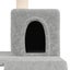 vidaXL Cat Tree with Sisal Scratching Posts Light Grey 82 cm Carousel 6