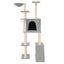 vidaXL Cat Tree with Sisal Scratching Posts Light Grey 166 cm Carousel 3