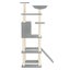vidaXL Cat Tree with Sisal Scratching Posts Light Grey 166 cm Carousel 4