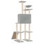 vidaXL Cat Tree with Sisal Scratching Posts Light Grey 166 cm Carousel 5