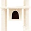 vidaXL Cat Tree with Sisal Scratching Posts Cream 176 cm Carousel 6