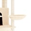 vidaXL Cat Tree with Sisal Scratching Posts Cream 154 cm Carousel 6