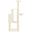 vidaXL Cat Tree with Sisal Scratching Posts Cream 132 cm Carousel 4