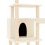 vidaXL Cat Tree with Sisal Scratching Posts Cream 132 cm Carousel 6