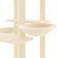 vidaXL Cat Tree with Sisal Scratching Posts Cream 133 cm Carousel 6