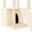 vidaXL Cat Tree with Sisal Scratching Posts Cream 133 cm Carousel 7