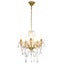 Chandelier with Crystal Beads Golden Round 5 x E14 Carousel 2