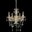Chandelier with Crystal Beads Golden Round 5 x E14 Carousel 3