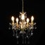 Chandelier with Crystal Beads Golden Round 5 x E14 Carousel 4
