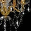 Chandelier with Crystal Beads Golden Round 5 x E14 Carousel 6