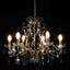vidaXL Chandelier with Crystal Beads Golden Round 6 x E14 Carousel 4