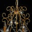 vidaXL Chandelier with Crystal Beads Golden Round 6 x E14 Carousel 5