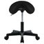 vidaXL Work Stool Black Faux Leather Carousel 2