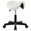 vidaXL Work Stool White Faux Leather Carousel 1
