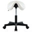 vidaXL Work Stool White Faux Leather Carousel 2