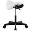 vidaXL Work Stool White Faux Leather Carousel 4