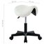 vidaXL Work Stool White Faux Leather Carousel 7