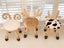 Kids Wooden Chair Footstool Stool - Goat Design Carousel 3