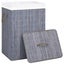 vidaXL Bamboo Laundry Basket with 2 Sections Grey 72 L Carousel 3
