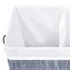 vidaXL Bamboo Laundry Basket with 2 Sections Grey 100 L Carousel 7