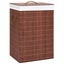 vidaXL Bamboo Laundry Basket with 2 Sections Brown 72 L Carousel 1