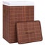 vidaXL Bamboo Laundry Basket with 2 Sections Brown 72 L Carousel 3
