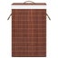 vidaXL Bamboo Laundry Basket with 2 Sections Brown 72 L Carousel 4