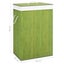 vidaXL Bamboo Laundry Basket with 2 Sections Green 72 L Carousel 9