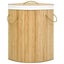 vidaXL Bamboo Corner Laundry Basket 60 L Carousel 3