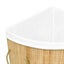 vidaXL Bamboo Corner Laundry Basket 60 L Carousel 5