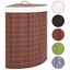 vidaXL Bamboo Corner Laundry Basket Brown 60 L Carousel 2