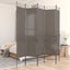 vidaXL 5-Panel Room Divider Anthracite 200x200 cm Fabric Carousel 1
