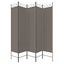 vidaXL 5-Panel Room Divider Anthracite 200x200 cm Fabric Carousel 5